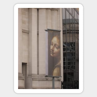 Poster Outside National Gallery, London Sticker